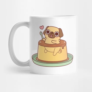 Cute Pug In Custard Pudding Funny Mug